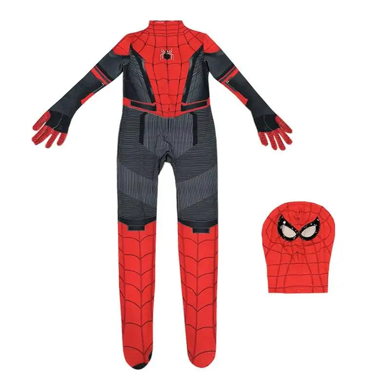 Disfraz de Superhéroe Tipo Spider – Mono Elástico para Niños.