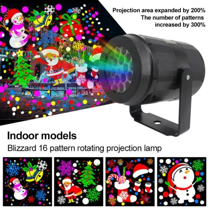 Proyector LED Navideño de Exterior  Efectos y Dibujos Festivos.