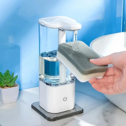 Dispensador Automático de Jabón con Sensor y Base Recargable.