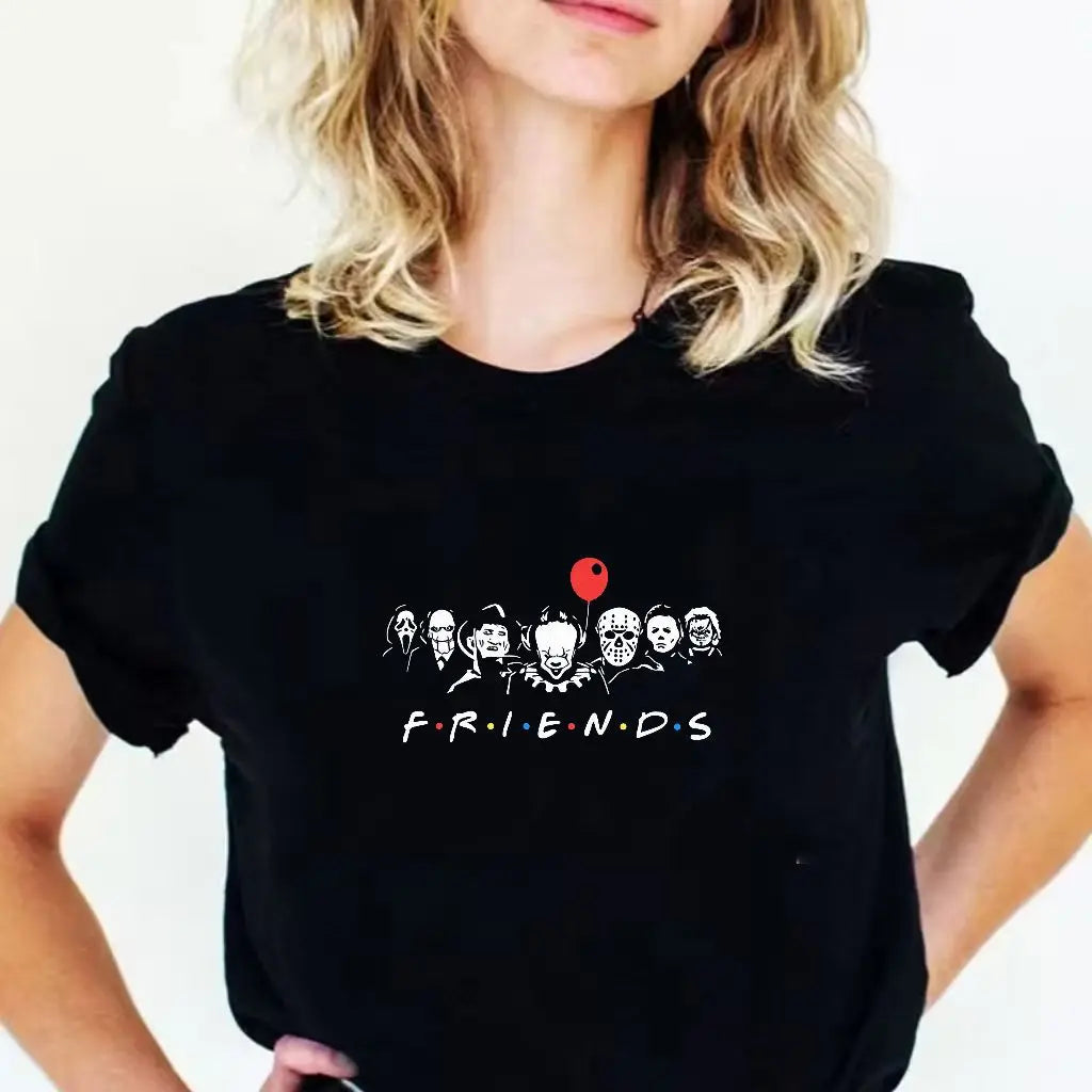 Camiseta Casual Estampada “Friends” – Corte Holgado.