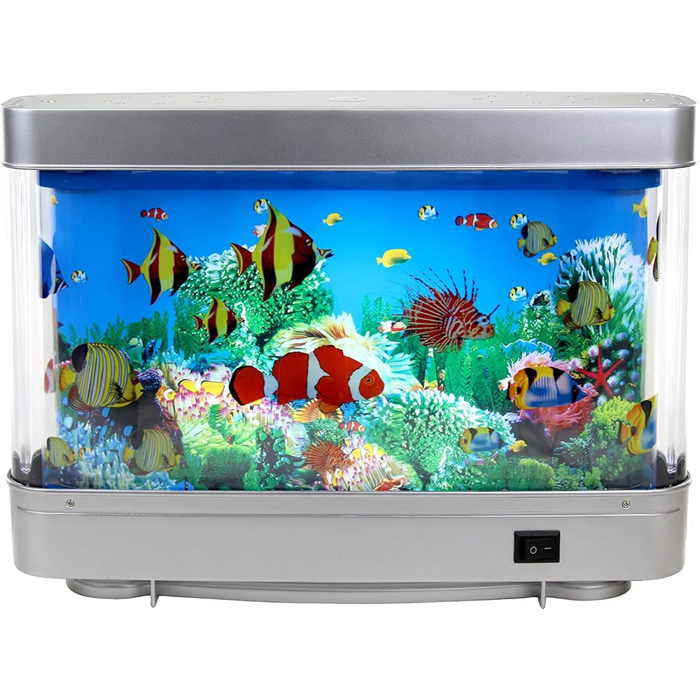 Acuario LED de Océano Virtual – Decoración con Peces en Movimiento.