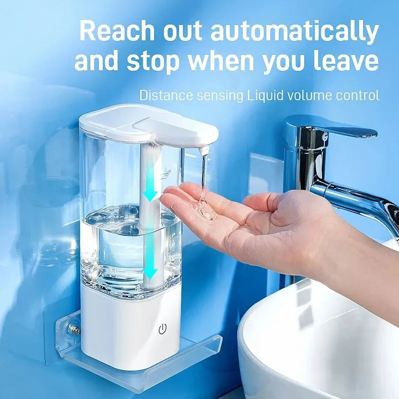 Dispensador Automático de Jabón con Sensor y Base Recargable.