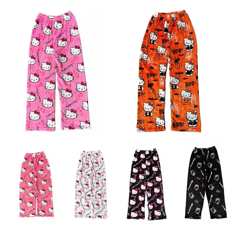 Pantalón de Pijama Suave Estilo Hello Kitty – Varios Colores y Estampados.