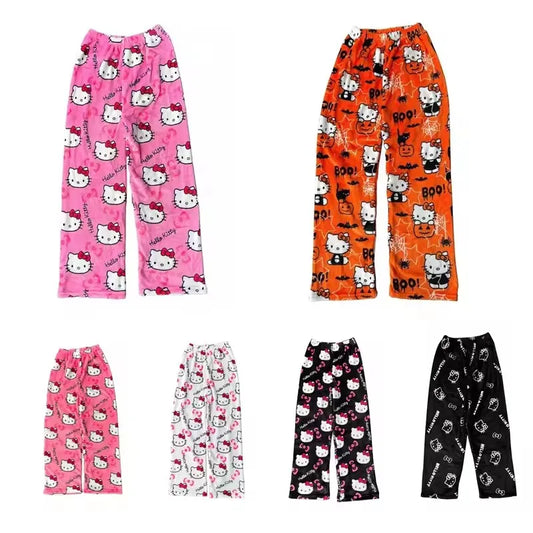 Pantalón de Pijama Suave Estilo Hello Kitty – Varios Colores y Estampados.
