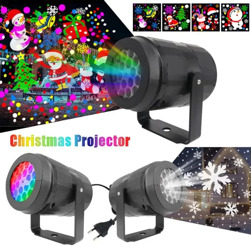 Proyector LED Navideño de Exterior  Efectos y Dibujos Festivos.