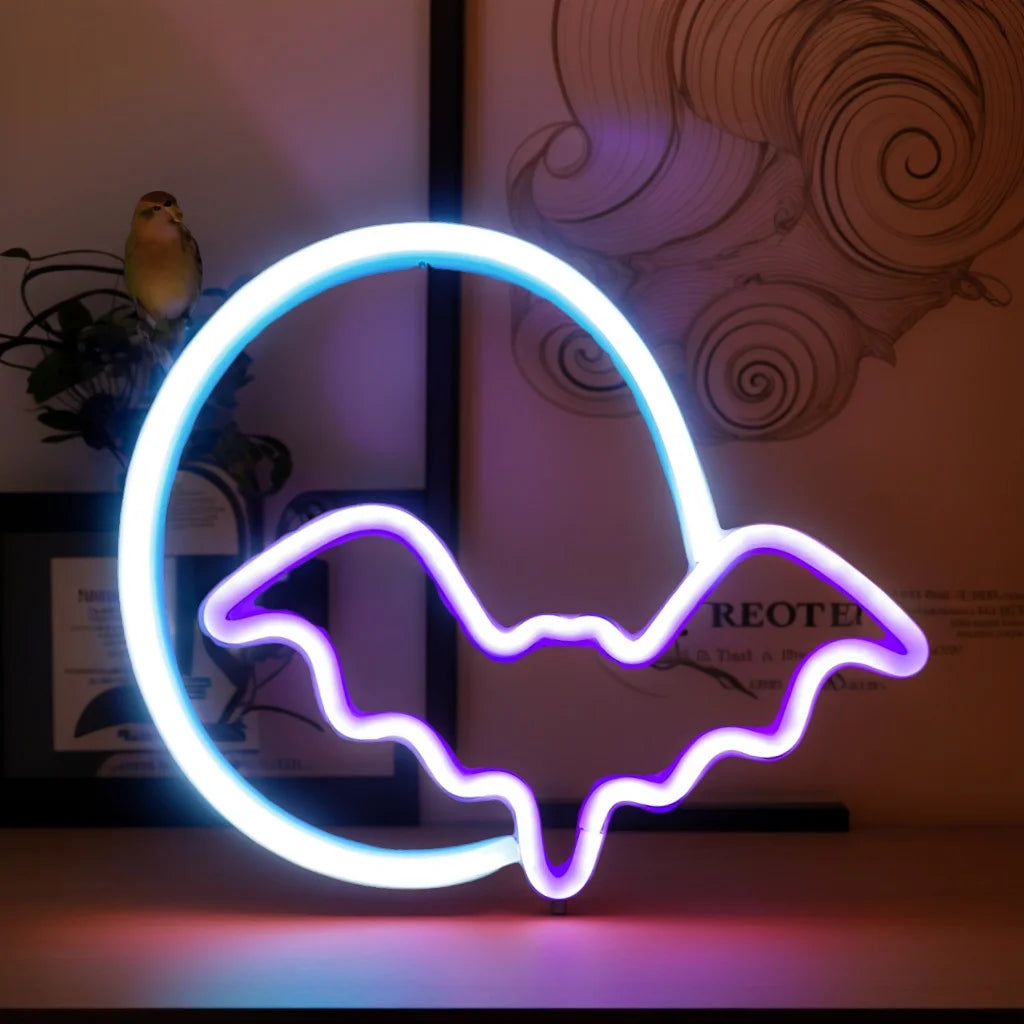 Neón LED Decorativo de Pared – Motivos Halloween.