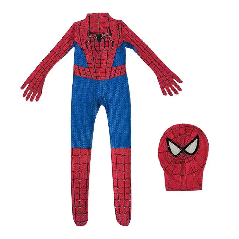 Disfraz de Superhéroe Tipo Spider – Mono Elástico para Niños.