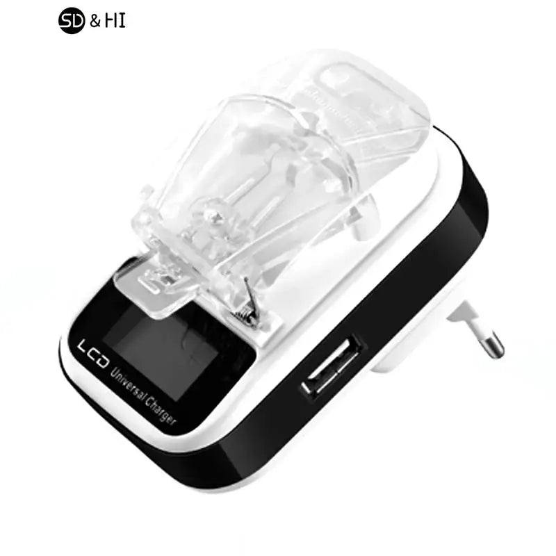 Cargador Universal de Baterías con LCD y USB.